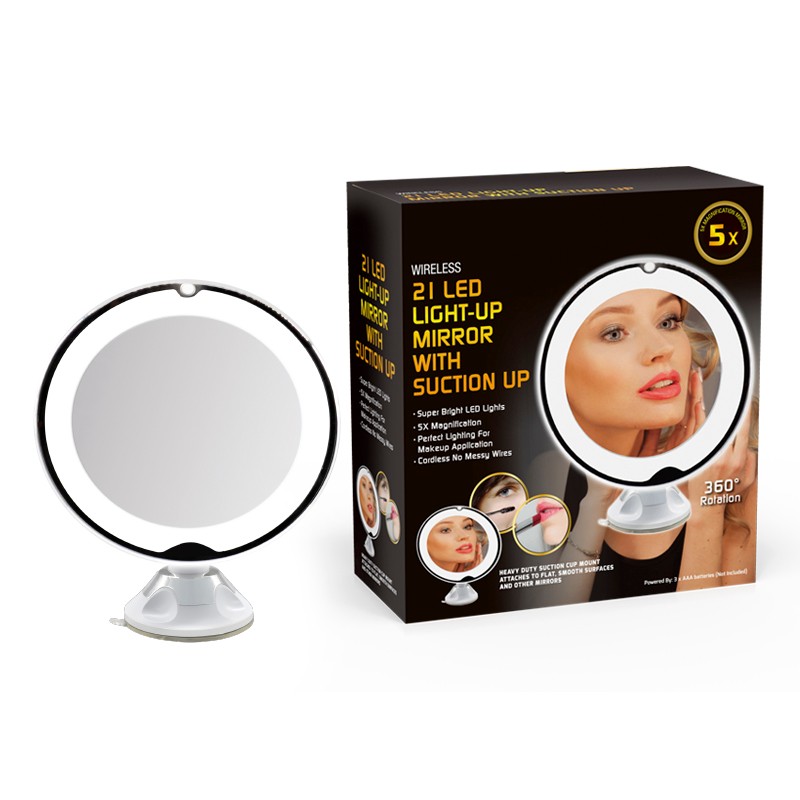 7703536360 degree round vanity illuminated magnifying rechargeable led makeup mi