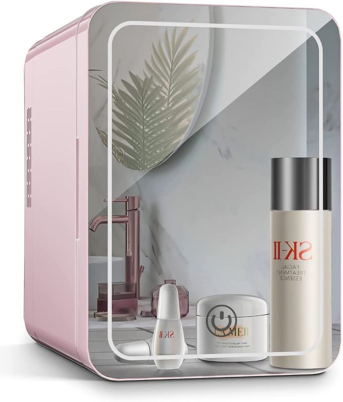 77035924-Liter Mini Fridge with LED Mirror