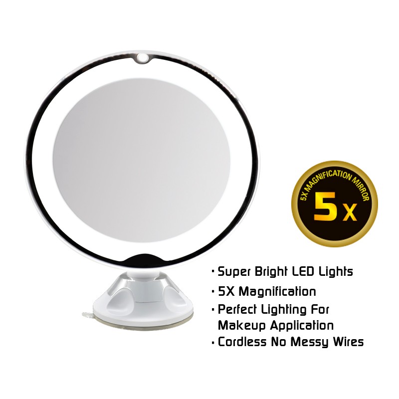 7703536360 degree round vanity illuminated magnifying rechargeable led makeup mi