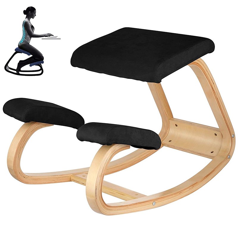 7712316Wooden Office Ergonomic Posture Kneeling Chair 