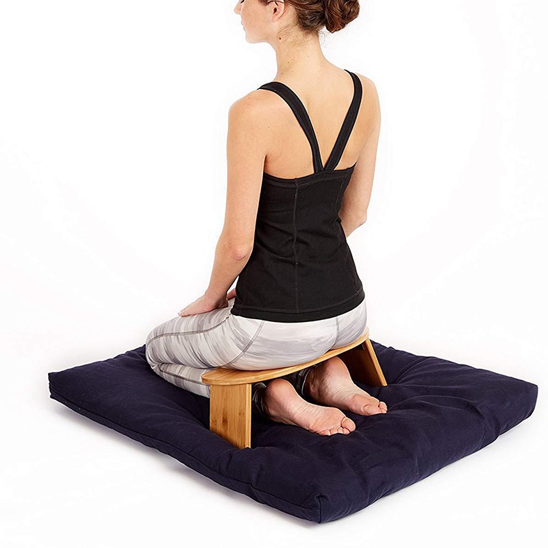 7712443Adjustable Folding Weight Yoga bamboo Meditation Chair Bench