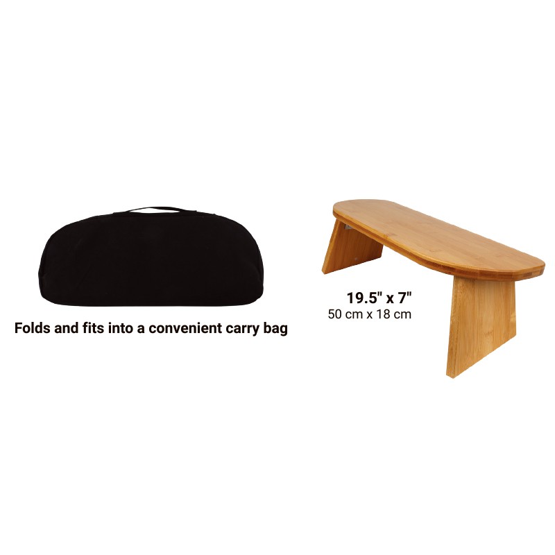 7712443Adjustable Folding Weight Yoga bamboo Meditation Chair Bench