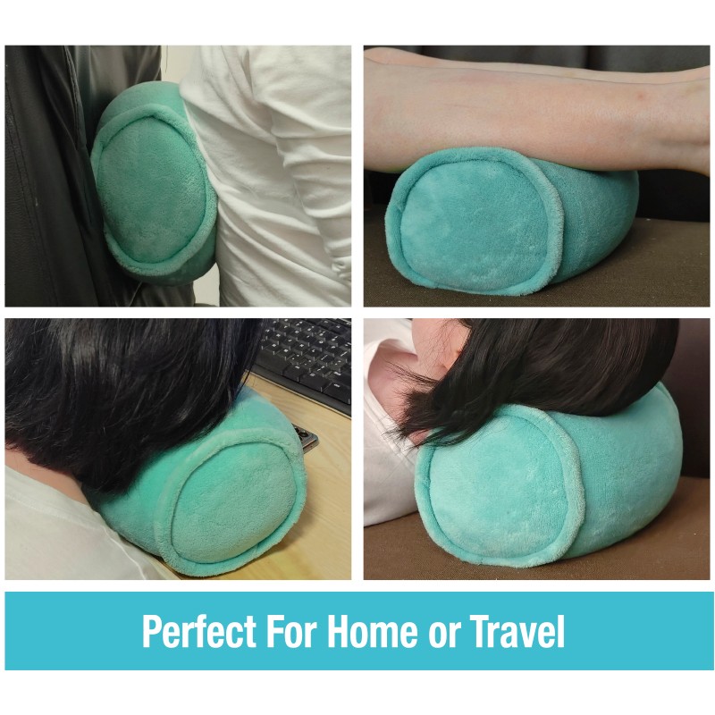 7710113Vibrating Massage Roll Pillow for Therapy Massaging Neck Back Arms Legs E