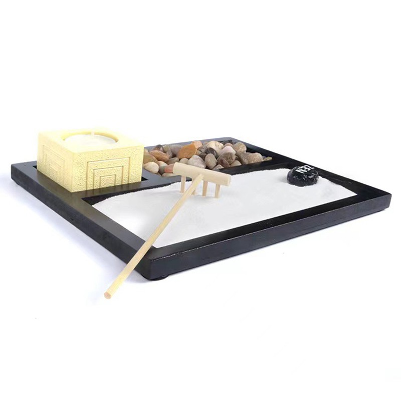 7712669Candle Holder Resin Art Craft Desktop Miniature Mini Zen Garden Statue Re