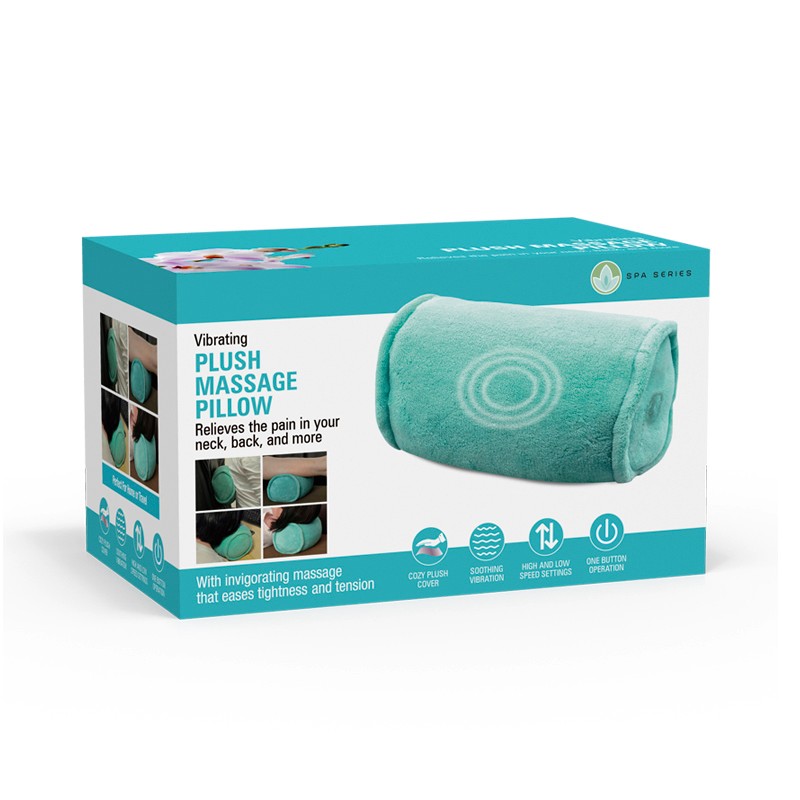7710113Vibrating Massage Roll Pillow for Therapy Massaging Neck Back Arms Legs E