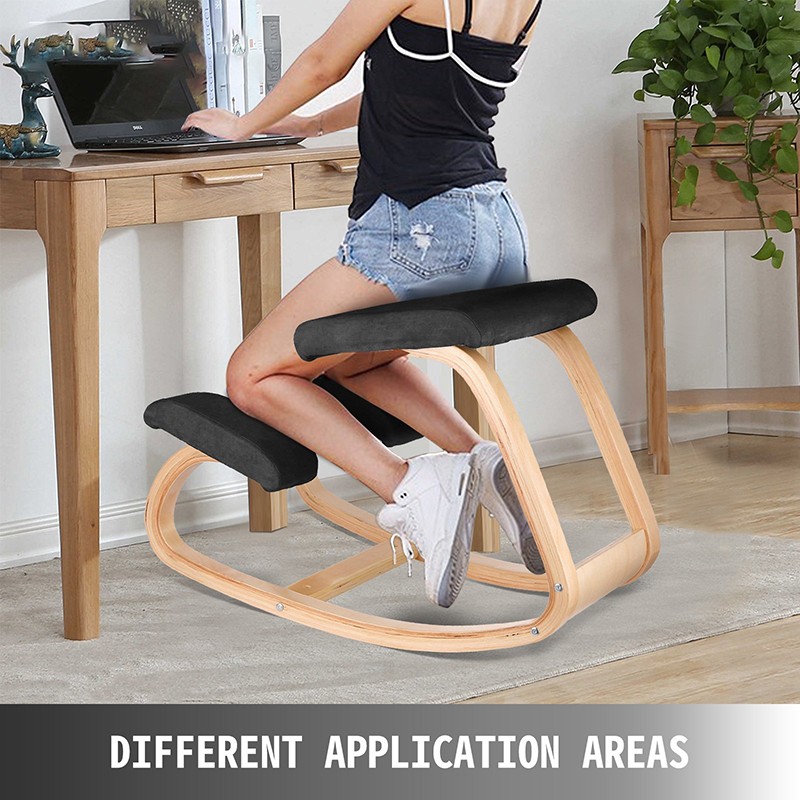 7712316Wooden Office Ergonomic Posture Kneeling Chair 
