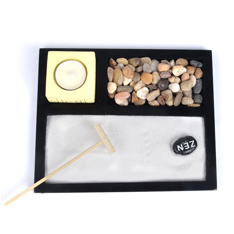 7712669Candle Holder Resin Art Craft Desktop Miniature Mini Zen Garden Statue Re