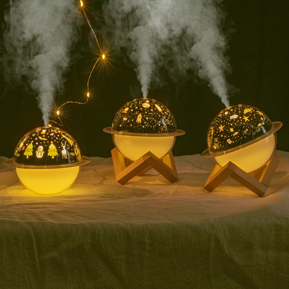 7703378  Moon Starry Night Lamp Projector Humidifier