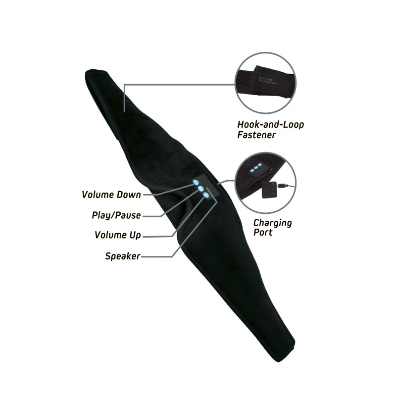 7703471Wireless Music Weighted Sleep Head Phones Sleep Mask