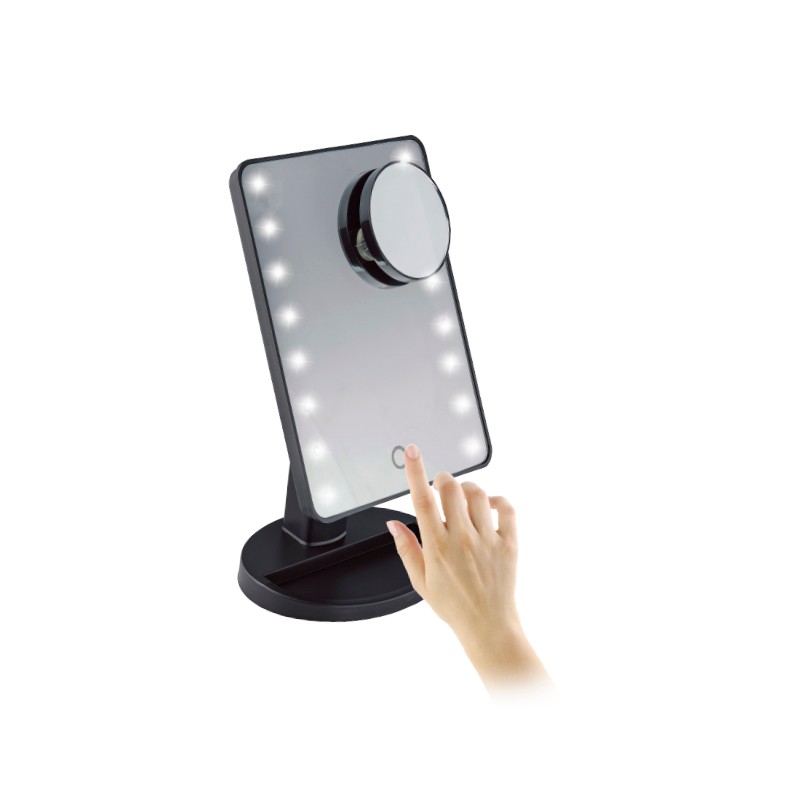 7712315 16 Led Light Portable Handle Travel Make Up Mirror