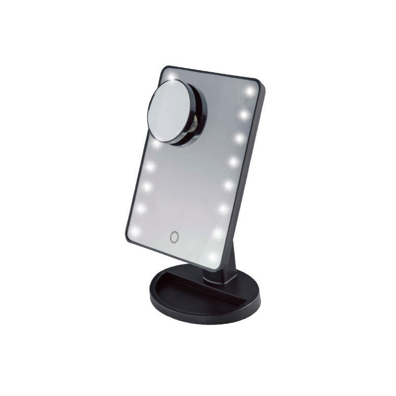 7712315 16 Led Light Portable Handle Travel Make Up Mirror