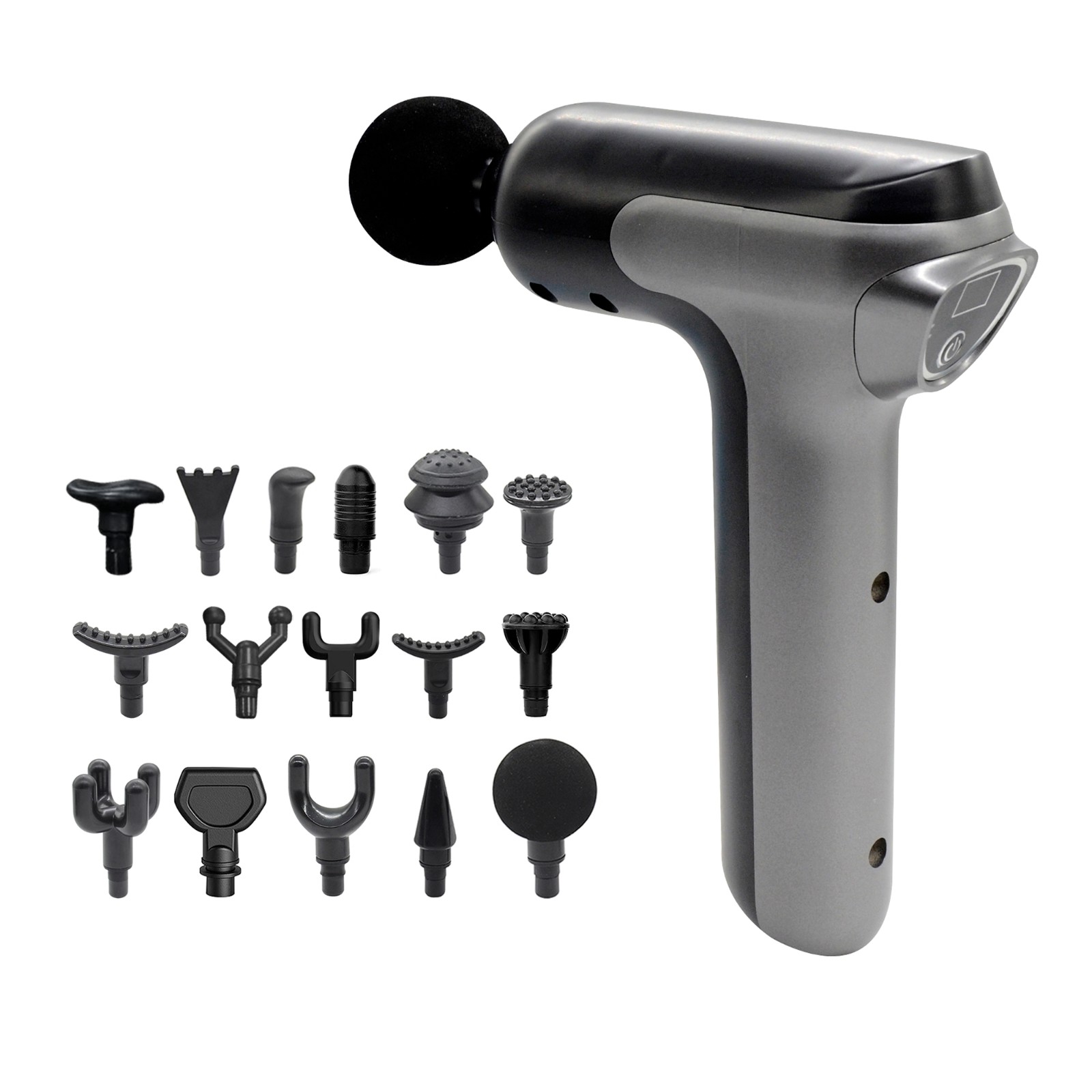 7712346  Deep Tissue Massage Gun with 16 Heads