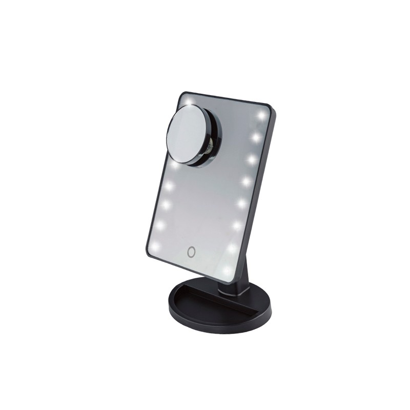 7712315 16 Led Light Portable Handle Travel Make Up Mirror