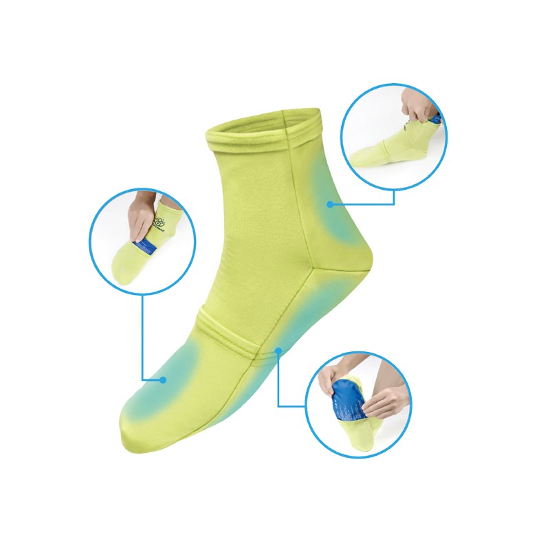 7712517 Cold Therapy Socks with Reusable Gel Ice Packs