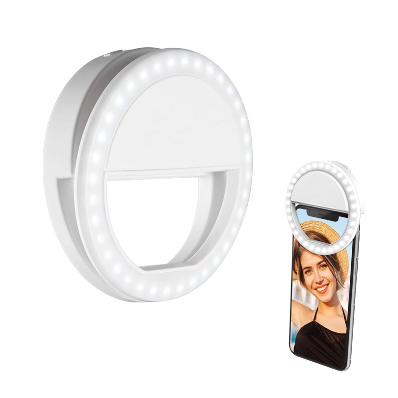 7711359  Portable Clip-on Selfie Fill Ring Light