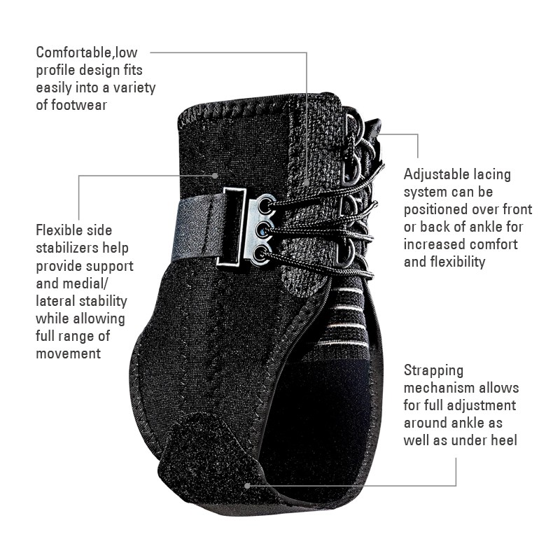 7703961 Adjustable Ankle Brace with Side Stabilizers.