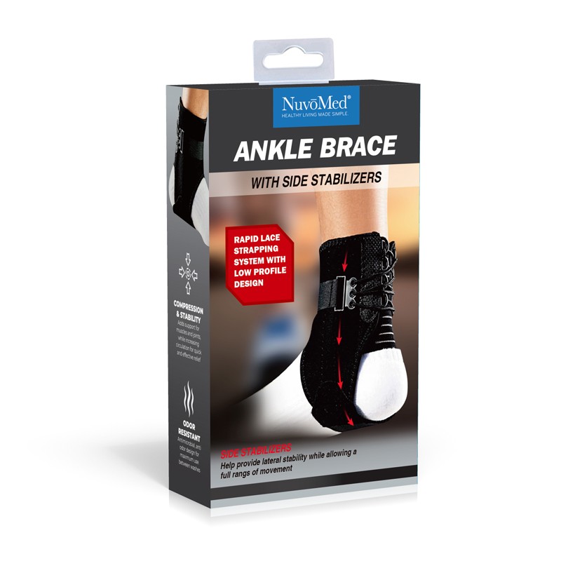 7703961 Adjustable Ankle Brace with Side Stabilizers.
