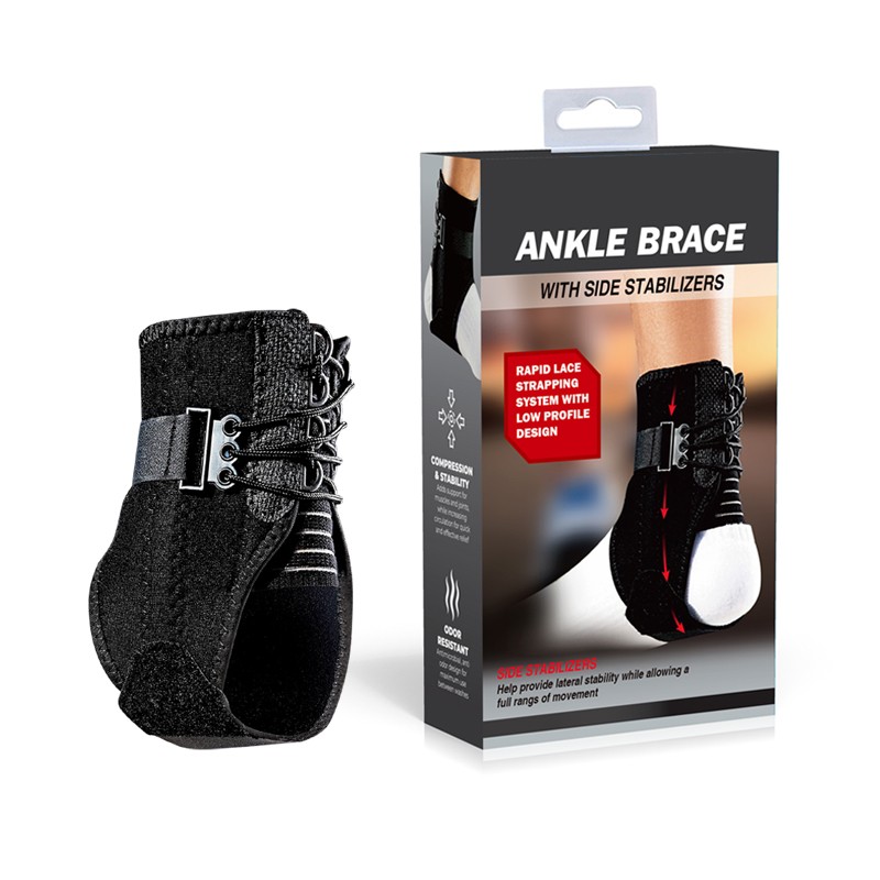 7703961 Adjustable Ankle Brace with Side Stabilizers.