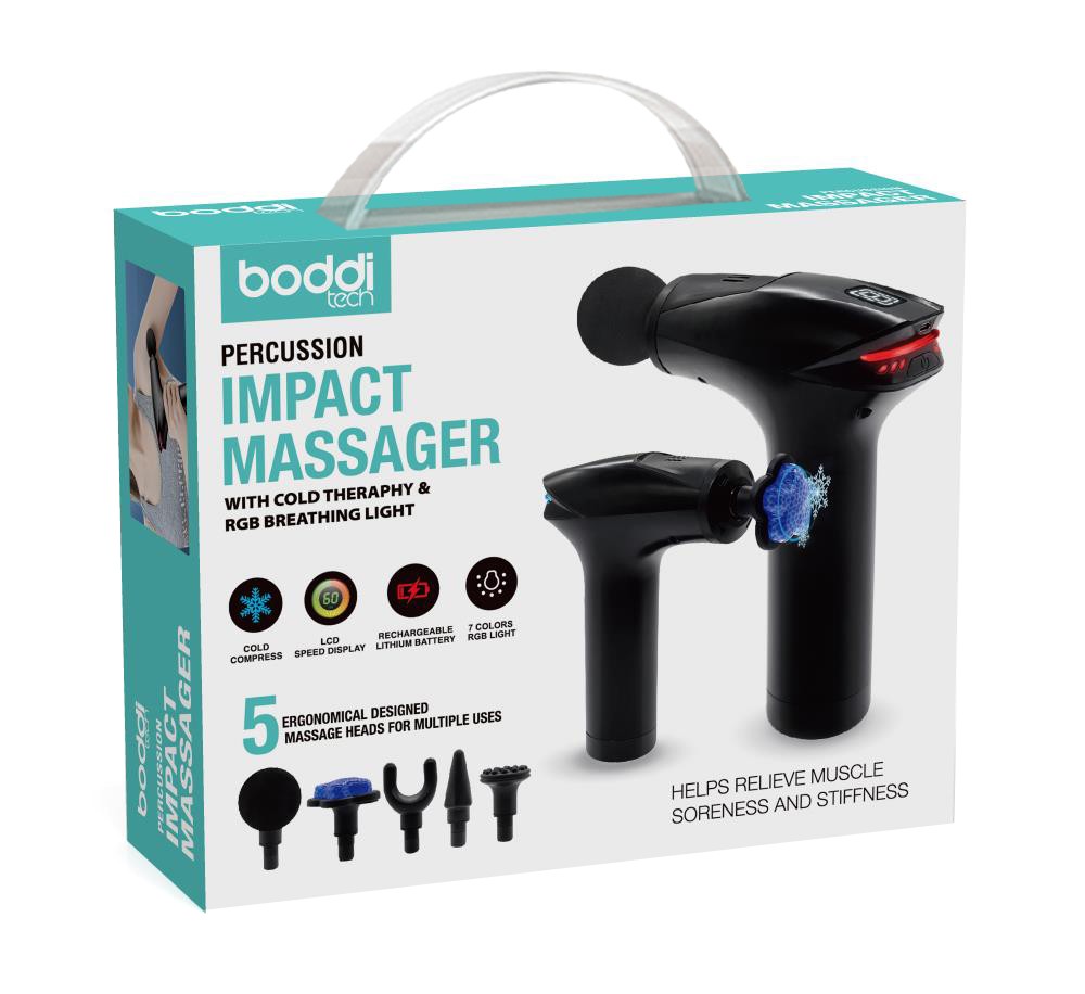 7703346Percussion Massager Pro With Cold Theraphy&RGB Breathing Light